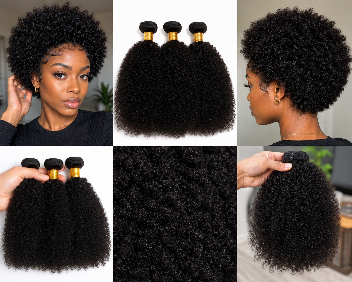 Afro Curl 100% Virgin Hair Bundles