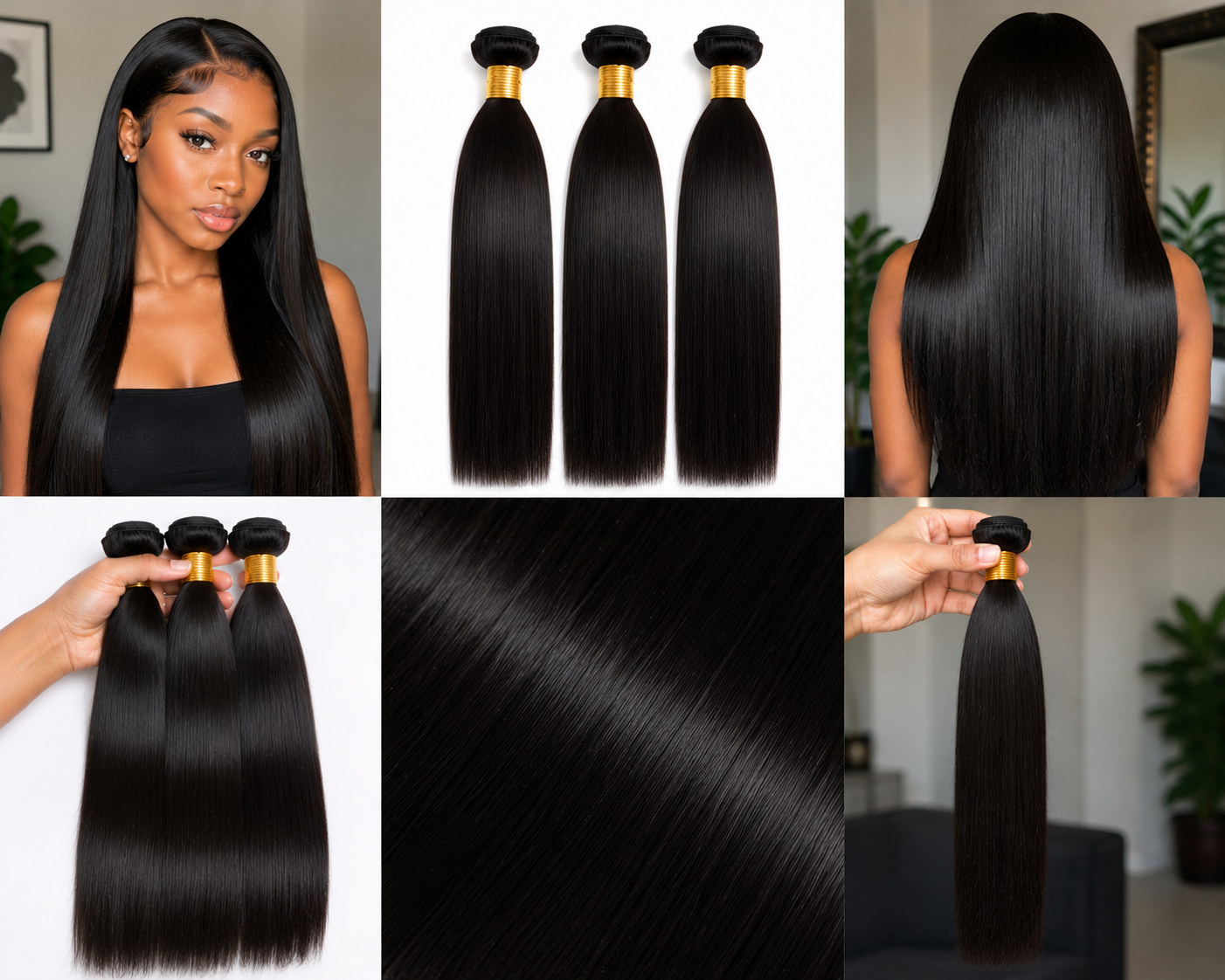Straight 100% Virgin Hair Bundles