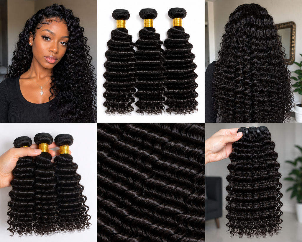 Deep Wave 100% Virgin Hair Bundles
