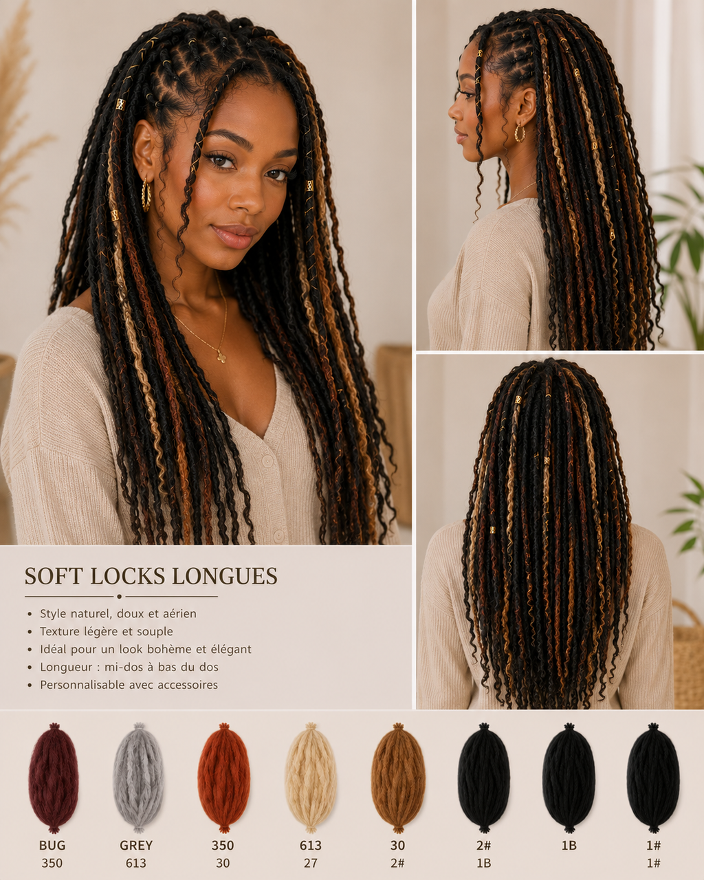 Locks Synthétiques Premium | Dreadlocks & Tresses Haute Qualité